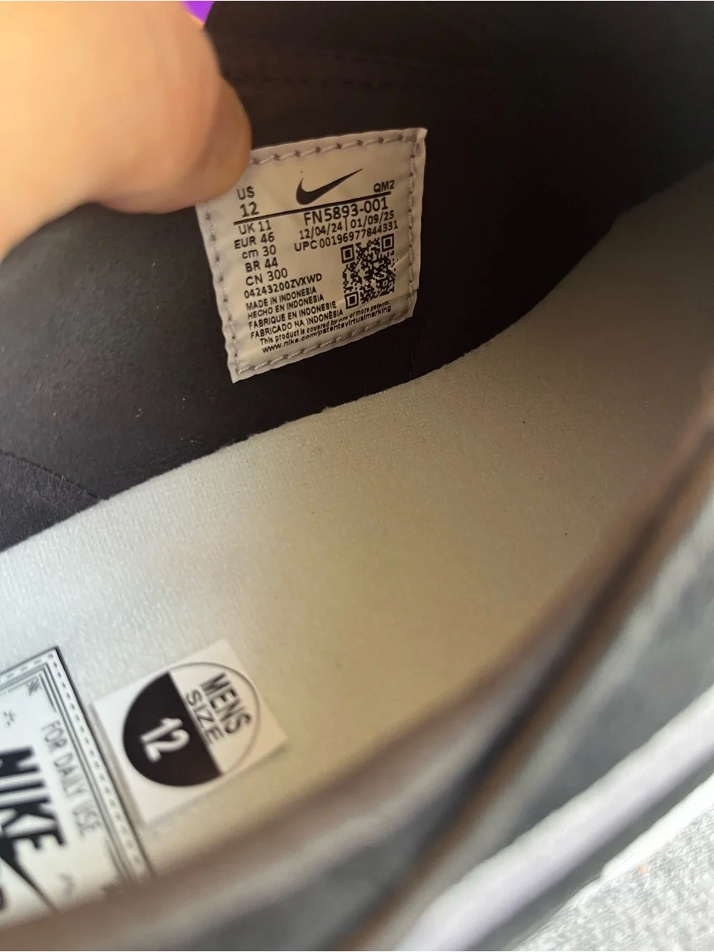 Nike SB Zoom Janoski+ Slip Black White Men's Shoe Size 12 FN5893 001